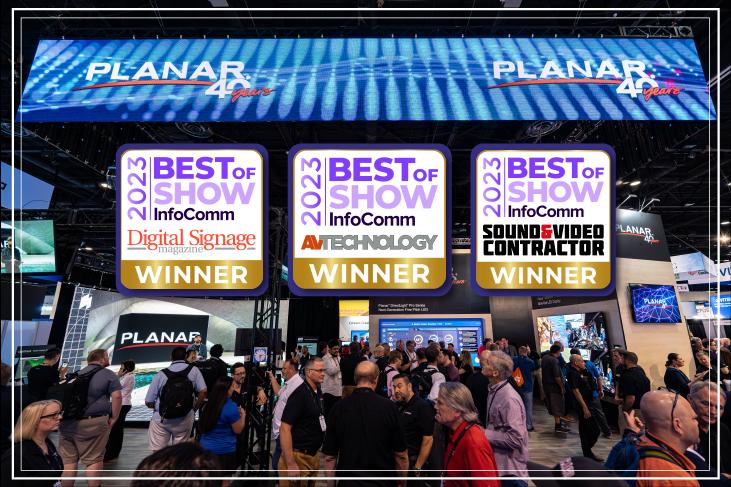 九游老哥PLANAR三款产品同时斩获InfoComm最佳展示奖